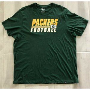 GREEN BAY PACKERS '47 BRAND NFL FADE BACK SUPER RIVAL XL MENS T-SHIRT